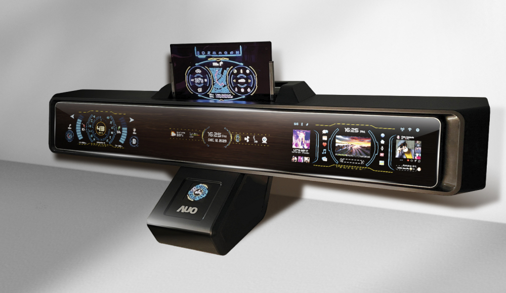 申博太陽城Micro LED沉浸式車艙顯示方案結合 可卷式、可伸縮的Micro LED應用并可呈現不同的質感紋路，展現人性化設計